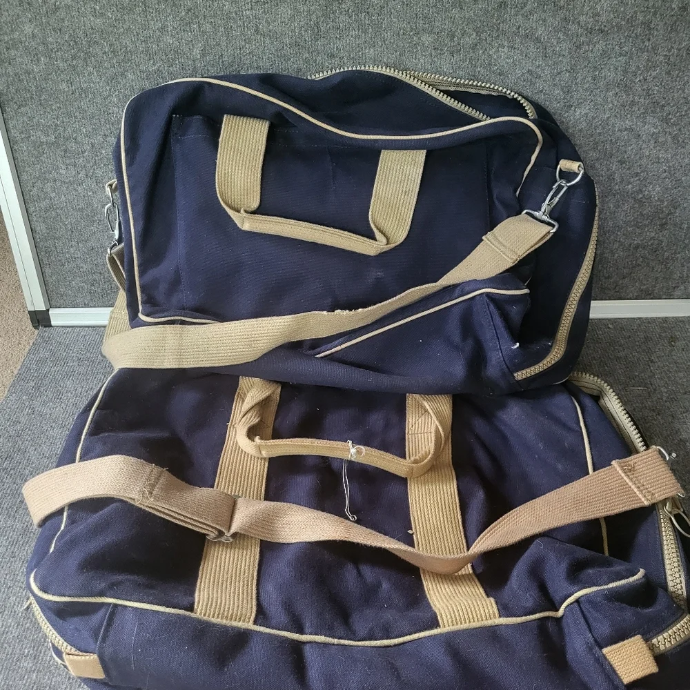 High Sierra Navy and Tan Men's Bag Set